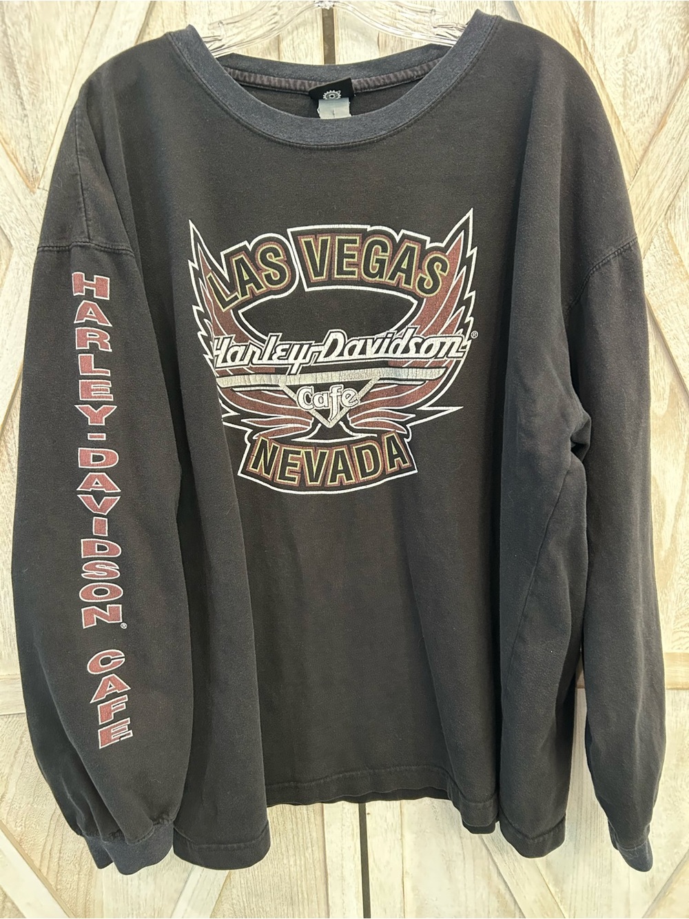 Harley-Davidson Cafe 2XL Black Long Sleeve Shirt Las Vegas Nevada Logo Tee